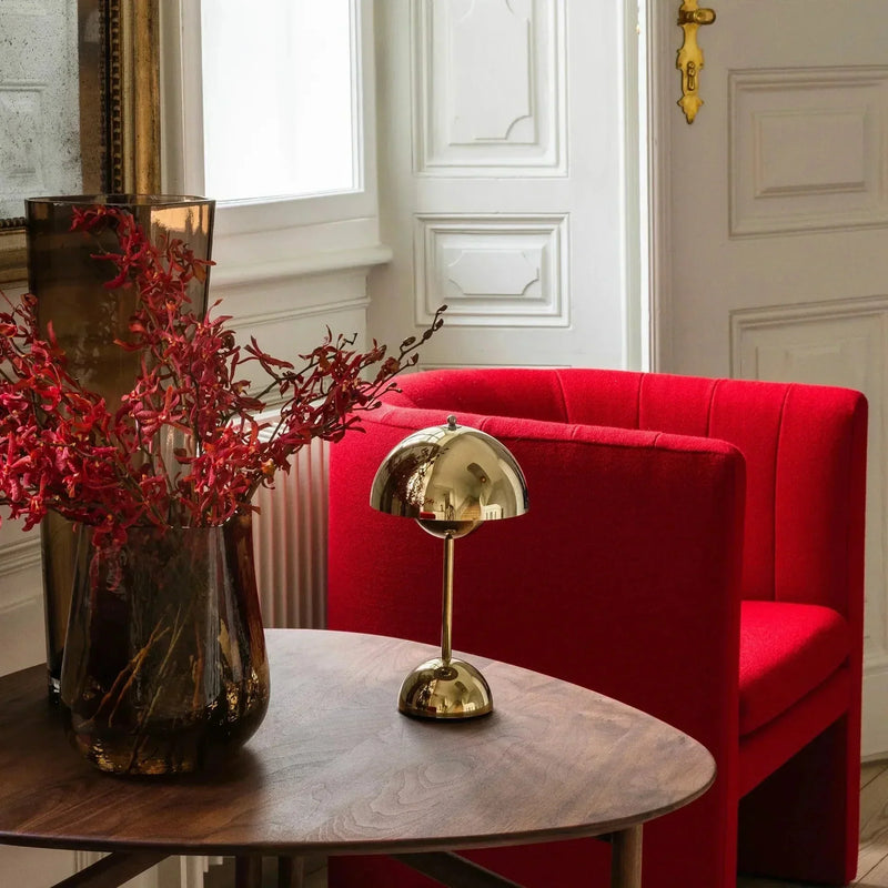 ヴィンテージ風 フラワー テーブルランプ